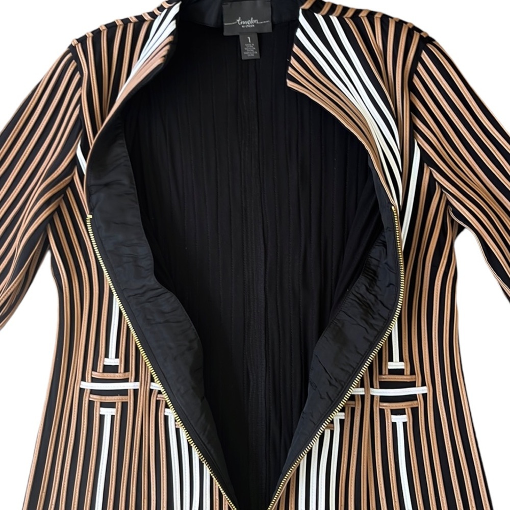 Chico's Brown and White Striped Top - Picture 7 of 11